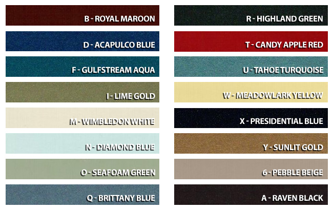 Mustang How To Decoding Swatches More - 1967 Mustang Paint Color Chart
